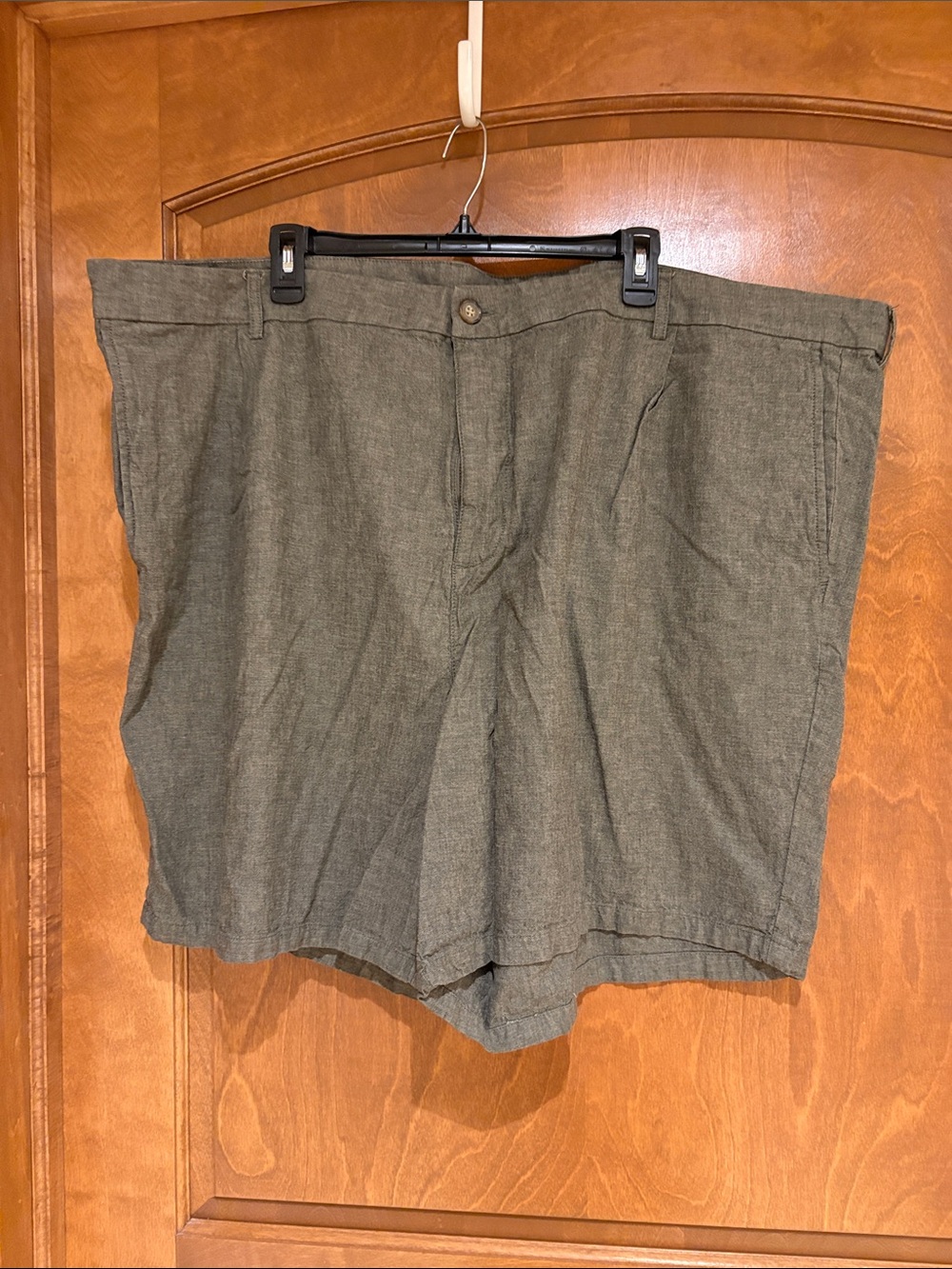 Old Navy Men's Olive Flat-Front Shorts